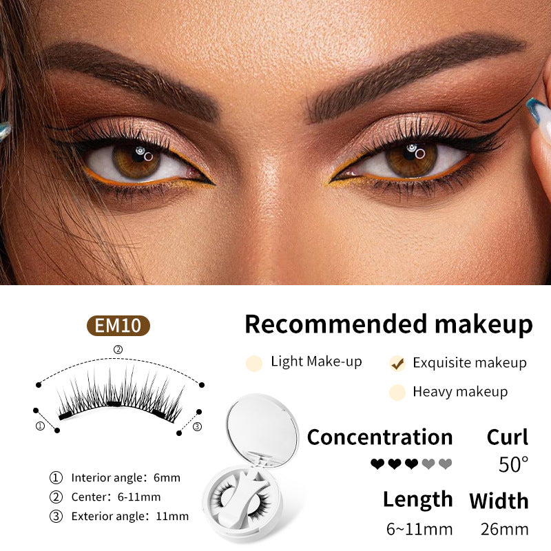 Magnetic False Eyelashes Set with Applicator