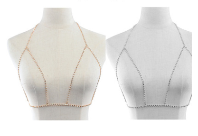 Sexy Claw Rhinestone Body Chain Necklace