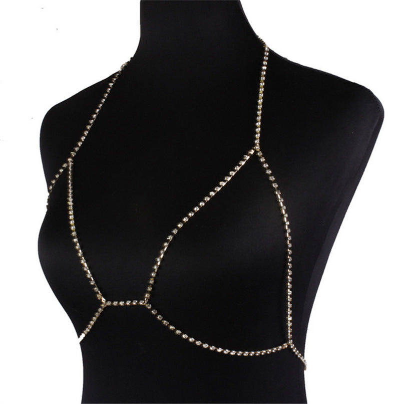 Sexy Claw Rhinestone Body Chain Necklace