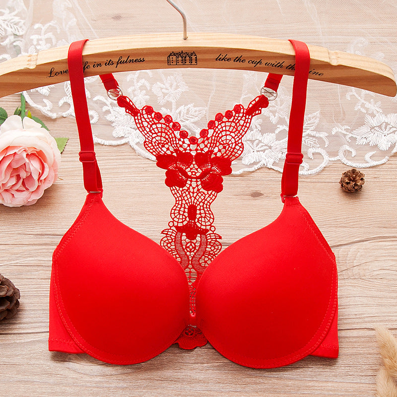 Lace Butterfly Front Closure Sexy Bra with Beautiful Back
